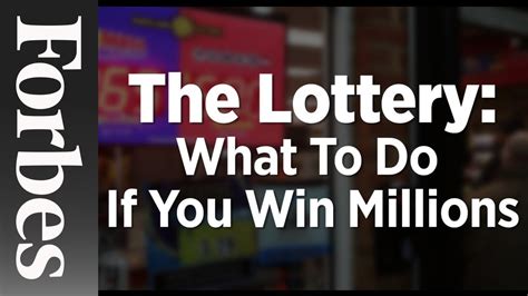 what to do first if you win the lottery|What actually happens after you win millions in the .